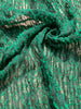 Tissu de lin vert viridian par cour, tissu en coton biologique, tissus naturels semi-transparents texturés à la main