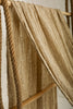 Neutral Stretchy Crinkle Linen Fabric, Textured Surface.