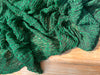 Tissu de lin vert viridian par cour, tissu en coton biologique, tissus naturels semi-transparents texturés à la main