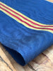 Navy Blue With Striped Pattern Moiré Fabric By The Yard – Luxurious Silk  For Interior Design & Special Sewing Projects. / 24 inches - 60 cm Width