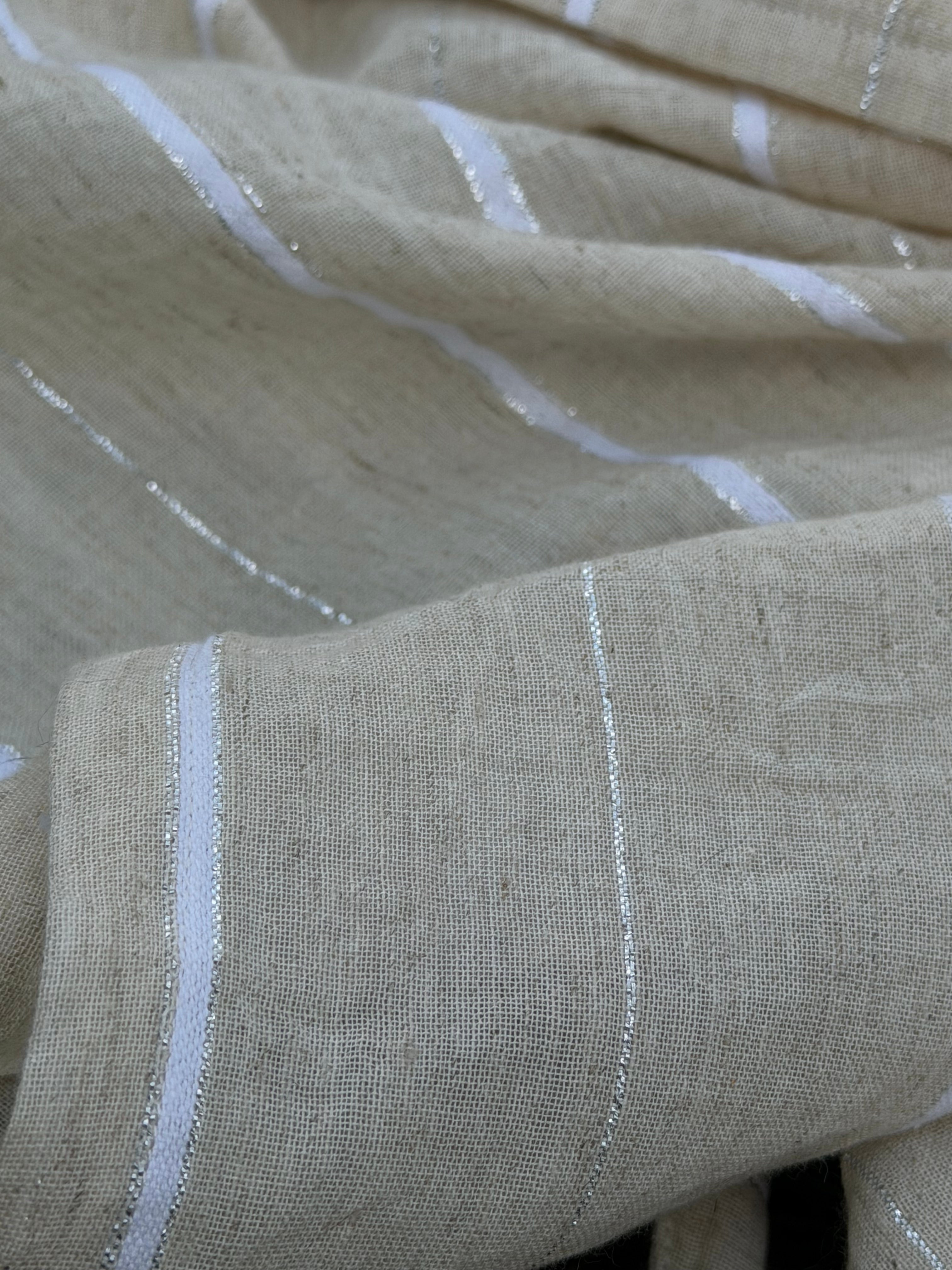SILVER STRIPES ON LINEN