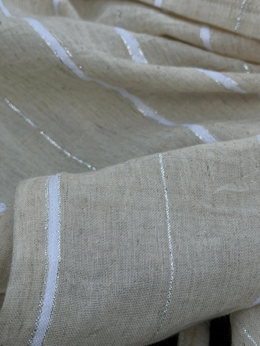 SILVER STRIPES ON LINEN
