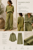 Washed linen cotton fabric available in olive green, navy blue, white, ecru, chocolate brown and plum colors