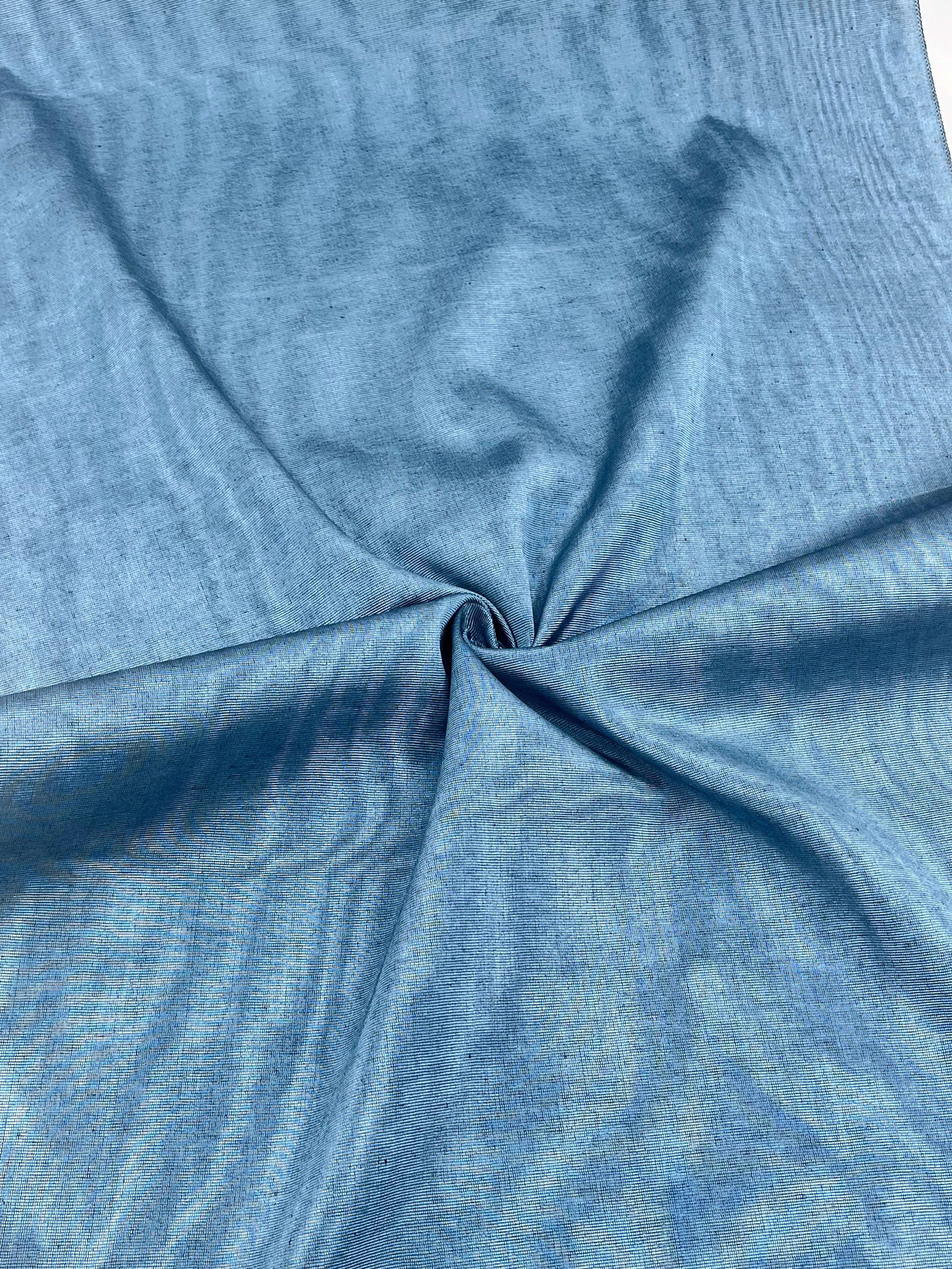 Blue Silk Home Textile Interior Fabrics Watermark Patterns.