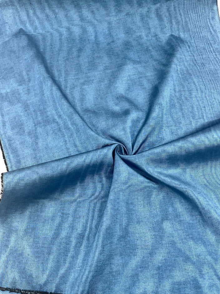 Blue Silk Home Textile Interior Fabrics Watermark Patterns.