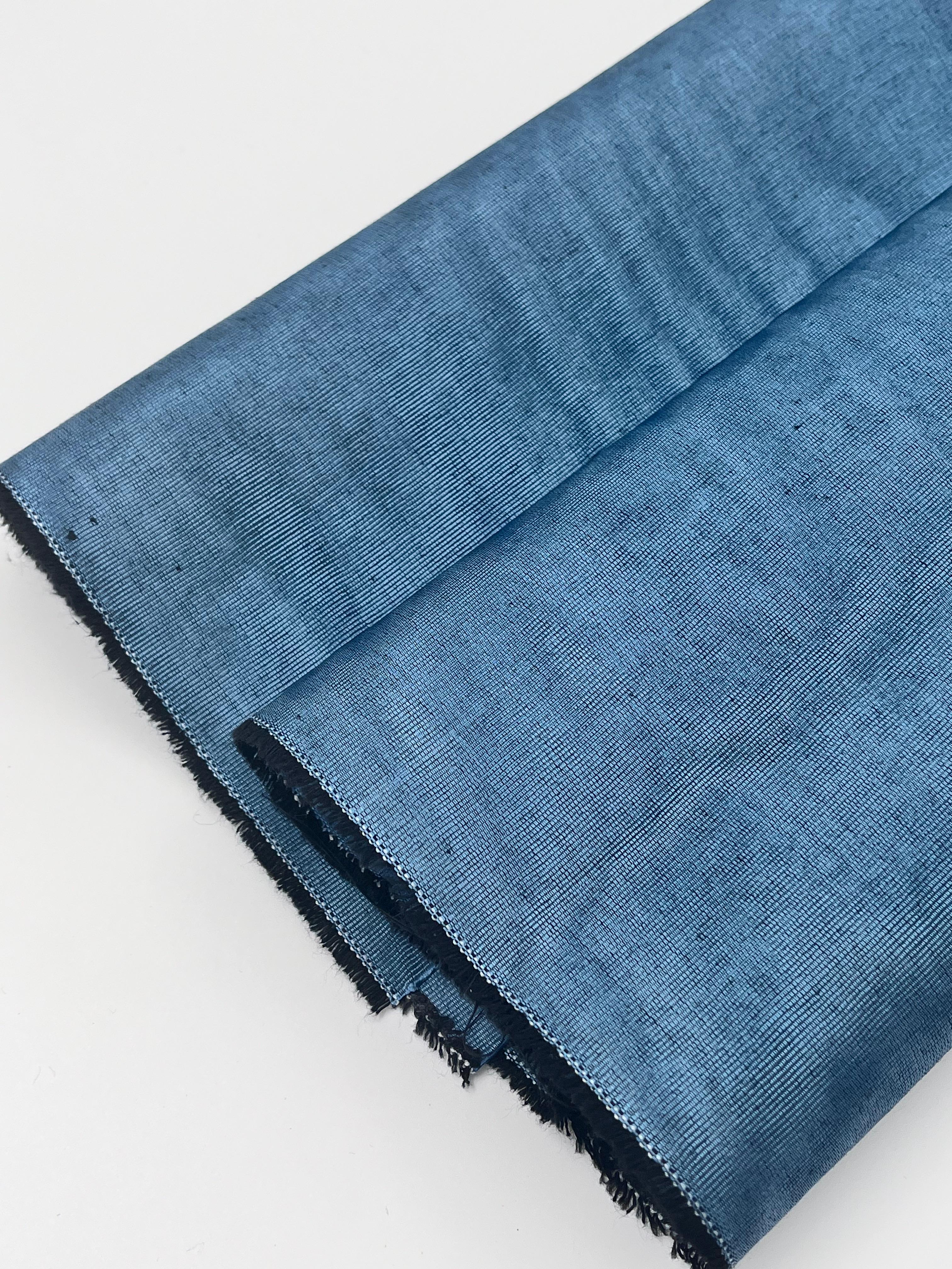 Blue Silk Home Textile Interior Fabrics Watermark Patterns.