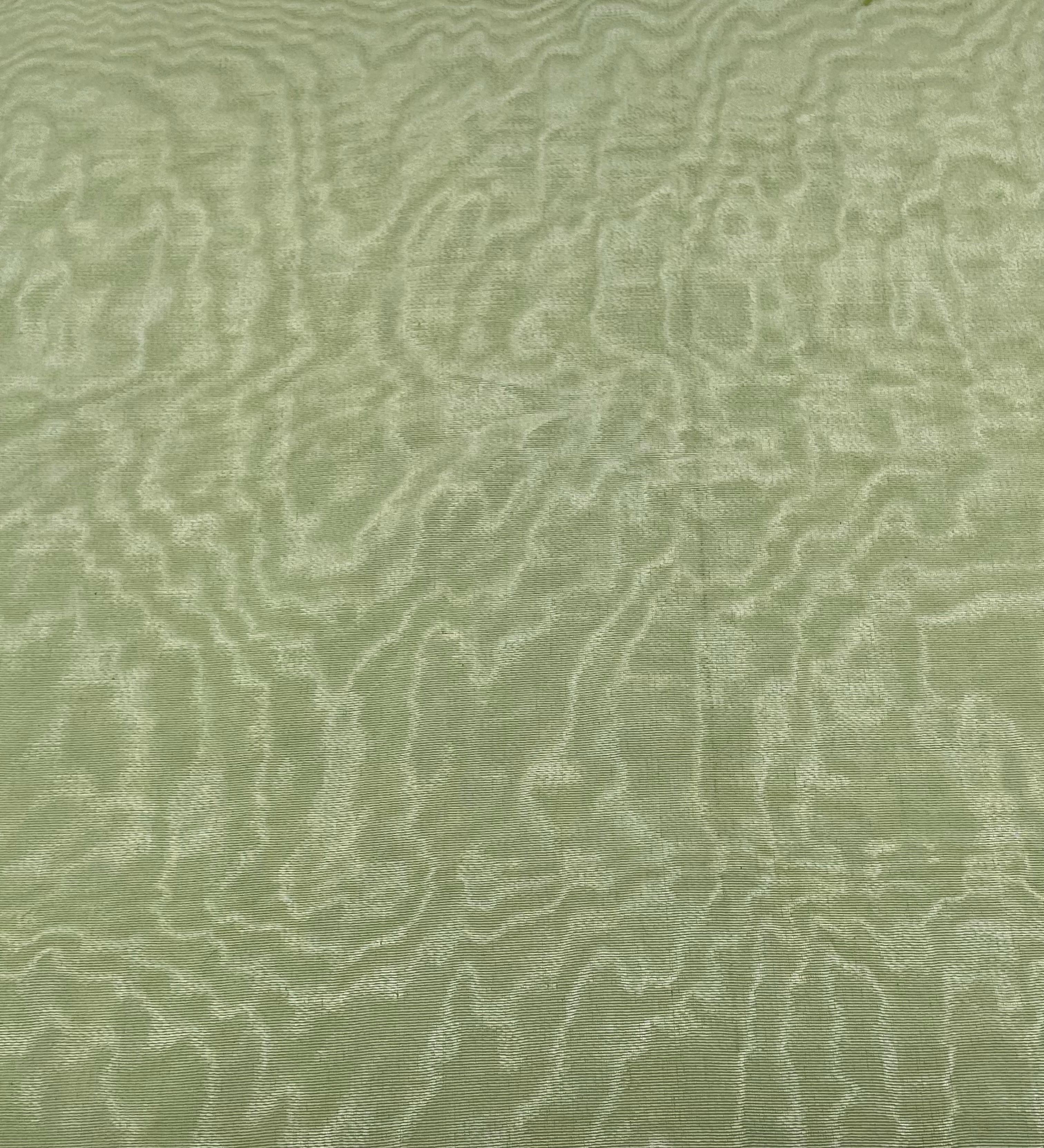 Osmanlı Başlıklı Pastel Yeşil Lüks İpek Döşeme, Ev Tekstili İç Mekan Kumaşları: Yastık Kılıfları, Kimono Esintili Tasarımlar, Filigran Desenleri.
