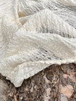 Tissu en lin par cour, tissu en coton biologique, tissus naturels semi-transparents texturés / non blanchis, blanc ivoire.