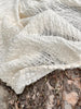 Tissu en lin par cour, tissu en coton biologique, tissus naturels semi-transparents texturés / non blanchis, blanc ivoire.