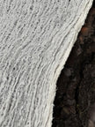 Tissu en lin par cour, tissu en coton biologique, tissus naturels semi-transparents texturés / non blanchis, blanc ivoire.