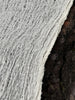 Tissu en lin par cour, tissu en coton biologique, tissus naturels semi-transparents texturés / non blanchis, blanc ivoire.