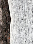 Tissu en lin par cour, tissu en coton biologique, tissus naturels semi-transparents texturés / non blanchis, blanc ivoire.
