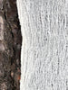 Tissu en lin par cour, tissu en coton biologique, tissus naturels semi-transparents texturés / non blanchis, blanc ivoire.