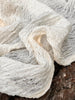 Tissu en lin par cour, tissu en coton biologique, tissus naturels semi-transparents texturés / non blanchis, blanc ivoire.
