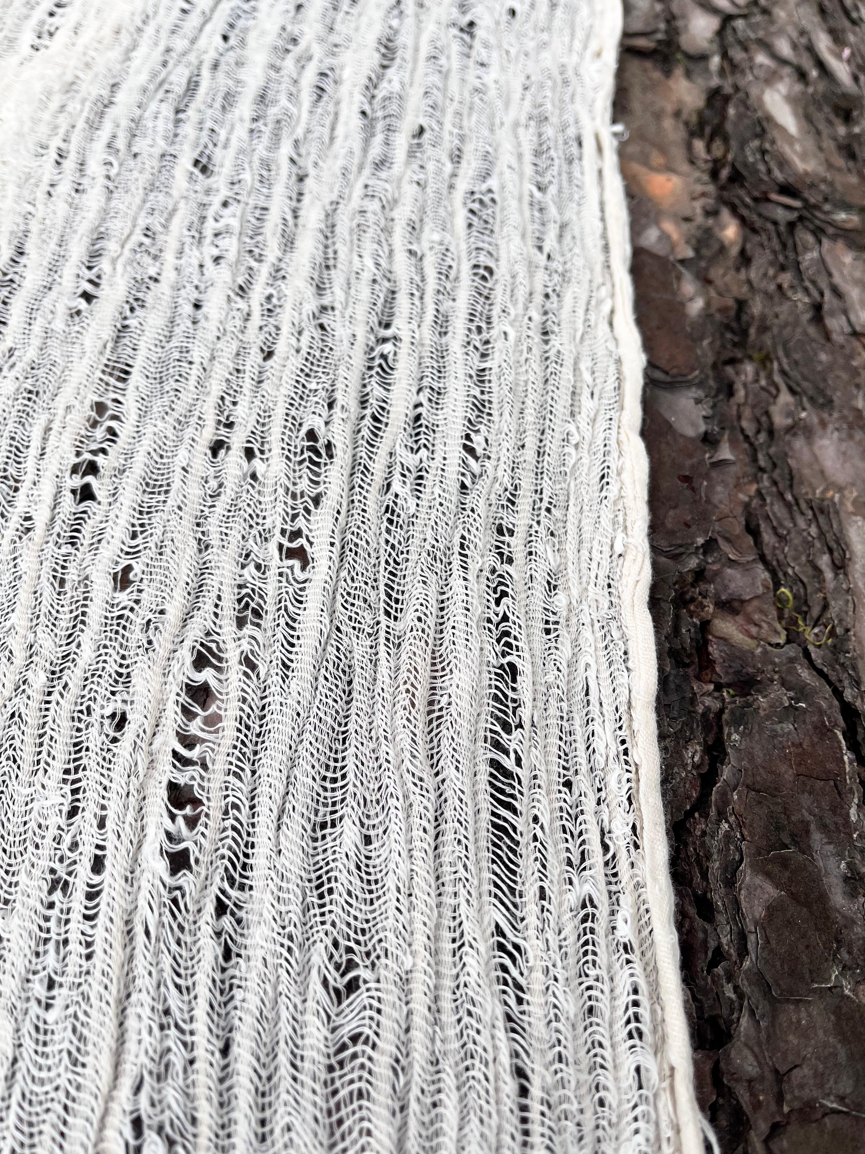 Ivory White Textured Linen Fabric By The Yard Natural Fabrics.