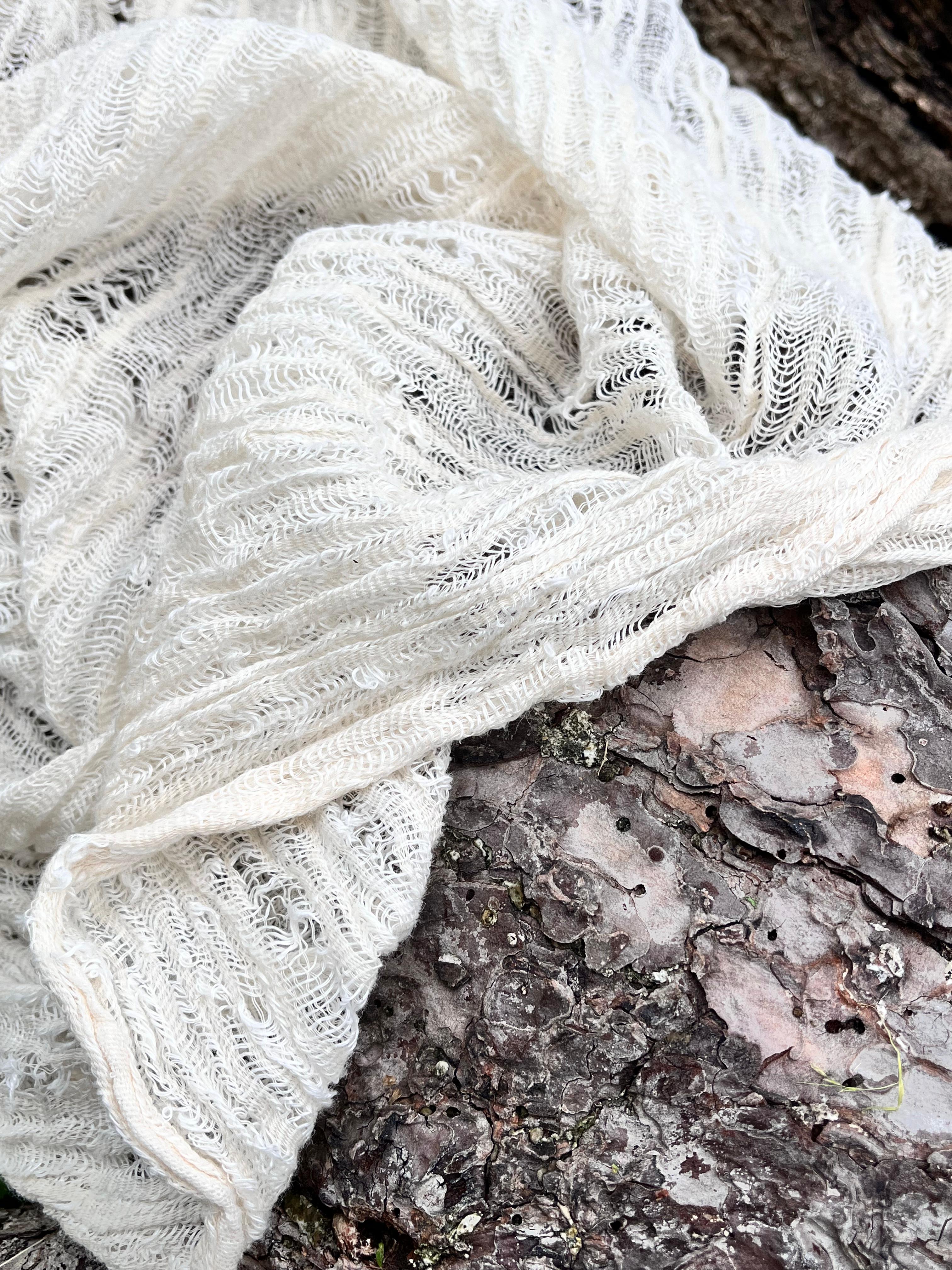 Ivory White Textured Linen Fabric By The Yard Natural Fabrics.