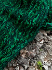 Tissu de lin vert viridian par cour, tissu en coton biologique, tissus naturels semi-transparents texturés à la main