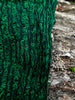 Tissu de lin vert viridian par cour, tissu en coton biologique, tissus naturels semi-transparents texturés à la main
