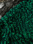 Tissu de lin vert viridian par cour, tissu en coton biologique, tissus naturels semi-transparents texturés à la main