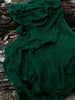 Tissu de lin vert viridian par cour, tissu en coton biologique, tissus naturels semi-transparents texturés à la main