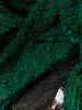 Tissu de lin vert viridian par cour, tissu en coton biologique, tissus naturels semi-transparents texturés à la main