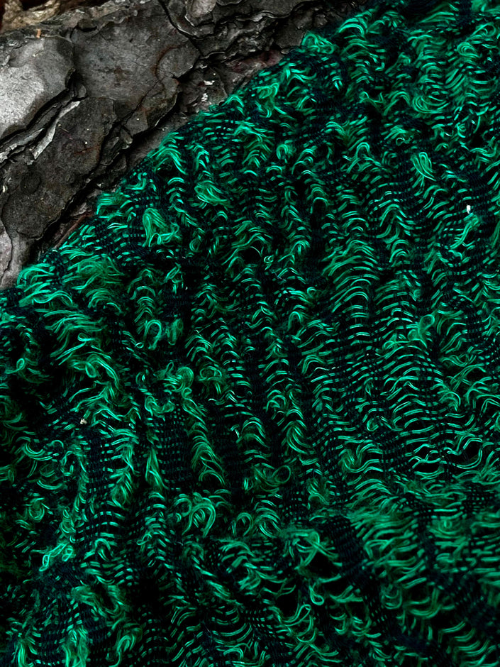 Viridian Green Textured Linen Fabric By The Yard Natural Fabrics.
