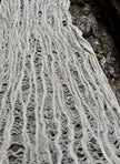 Tissus naturels uniques couleur pierre : mélange de lin en coton funky, transparent et texturé | Tissus spéciaux de qualité avec texture 3D pour les créations estivales.