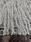 Tissus naturels uniques couleur pierre : mélange de lin en coton funky, transparent et texturé | Tissus spéciaux de qualité avec texture 3D pour les créations estivales.
