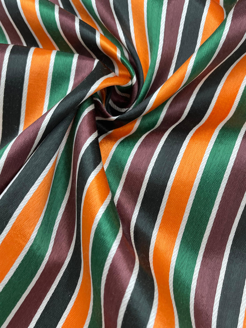 Tissage de soie satiné à rayures arc-en-ciel multicolores, revêtement pour tête de lit ottoman, tissus d'intérieur pour textiles de maison : housses d'oreiller, tissus syriens traditionnels