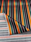 Multicolour Stripes Satin Silk Weave, Home Textile Interior Fabrics.