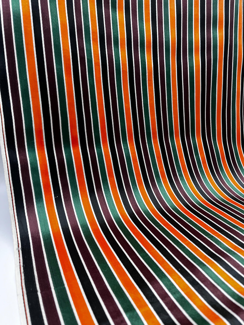 Tissage de soie satiné à rayures arc-en-ciel multicolores, revêtement pour tête de lit ottoman, tissus d'intérieur pour textiles de maison : housses d'oreiller, tissus syriens traditionnels