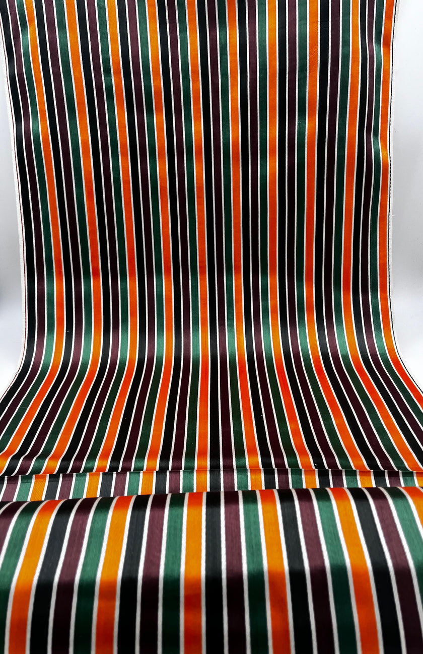 Tissage de soie satiné à rayures arc-en-ciel multicolores, revêtement pour tête de lit ottoman, tissus d'intérieur pour textiles de maison : housses d'oreiller, tissus syriens traditionnels