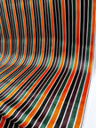 Multicolour Stripes Satin Silk Weave, Home Textile Interior Fabrics.