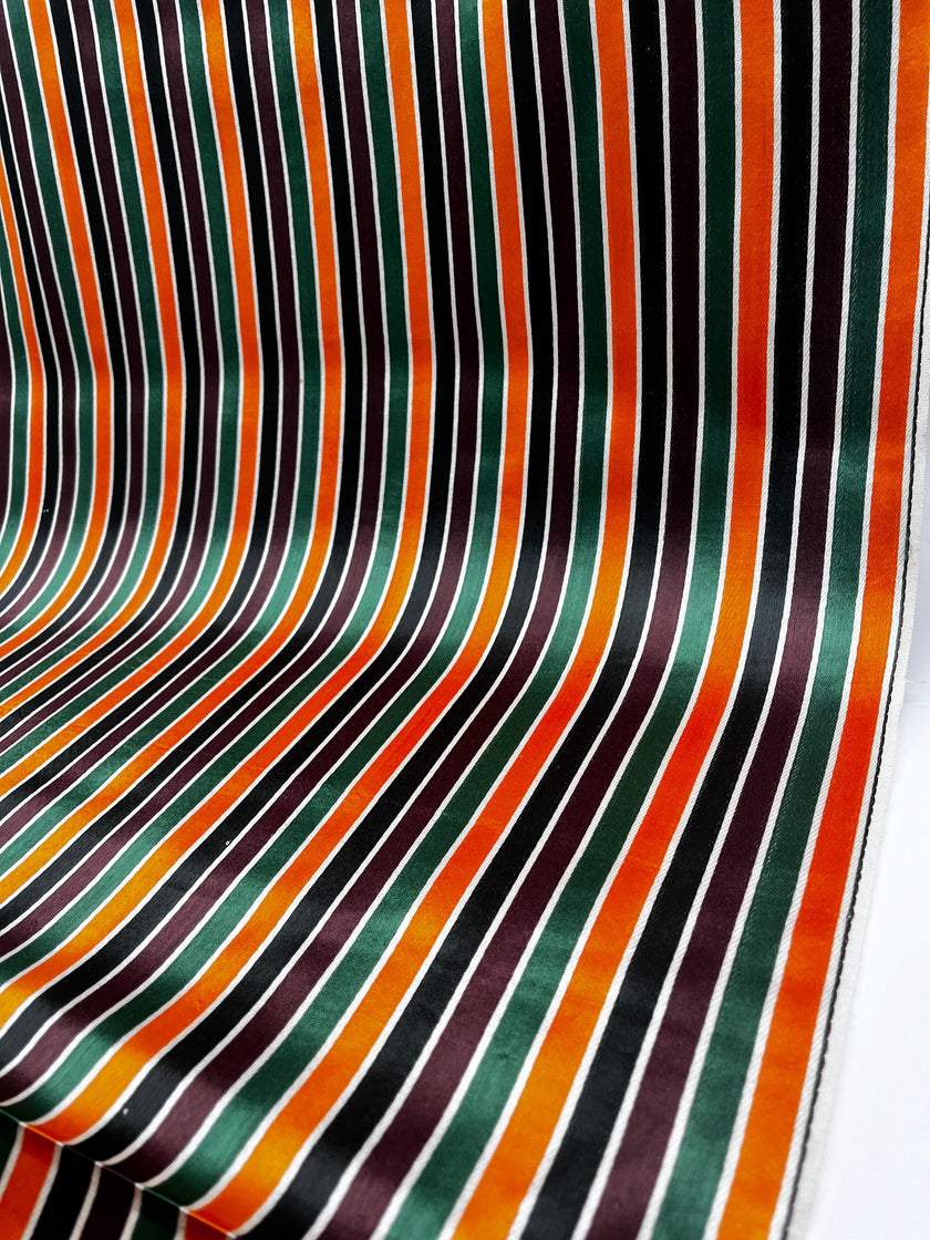 Tissage de soie satiné à rayures arc-en-ciel multicolores, revêtement pour tête de lit ottoman, tissus d'intérieur pour textiles de maison : housses d'oreiller, tissus syriens traditionnels