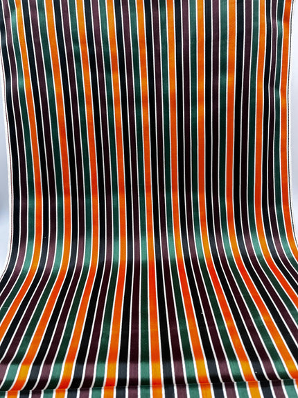 Multicolour Stripes Satin Silk Weave, Home Textile Interior Fabrics.