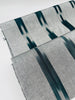 Ikat Silver Green Striped Silk Home Textile Interior Fabrics Moire, Watermark Pattern.