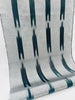 Ikat Silver Green Striped Silk Home Textile Interior Fabrics Moire, Watermark Pattern.