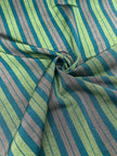 Green Striped Silk  Home Textile Interior Fabrics.