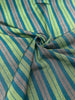 Green Striped Silk  Home Textile Interior Fabrics.
