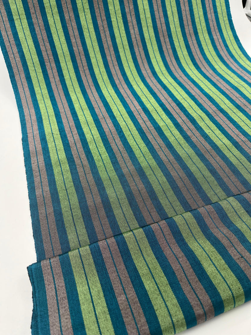 Osmanlı Başlık İçin Yeşil Çizgili Lüks İpek Döşeme, Ev Tekstili İç Mekan Kumaşları: Yastık Kılıfları, Kimono Esintili Tasarımlar, İpek Şantung El Dokuma Kumaşlar