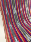 Purple Red Ikat Striped Silk  Home Textile Interior Fabrics.