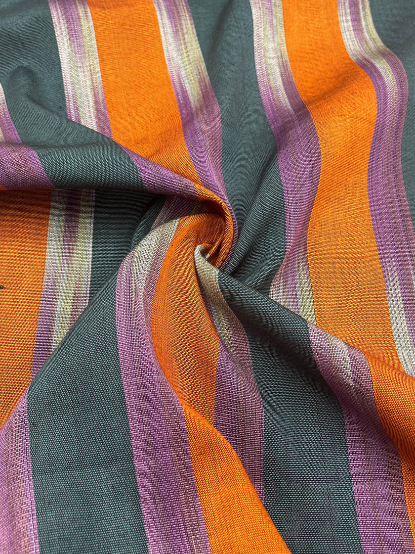 Osmanlı Başlık İçin Turuncu İkat Çizgili Lüks İpek Döşeme, Ev Tekstili İç Mekan Kumaşları: Yastık Kılıfları, Kimono Esintili Tasarımlar, İpek Şantung El Dokuma Kumaşlar