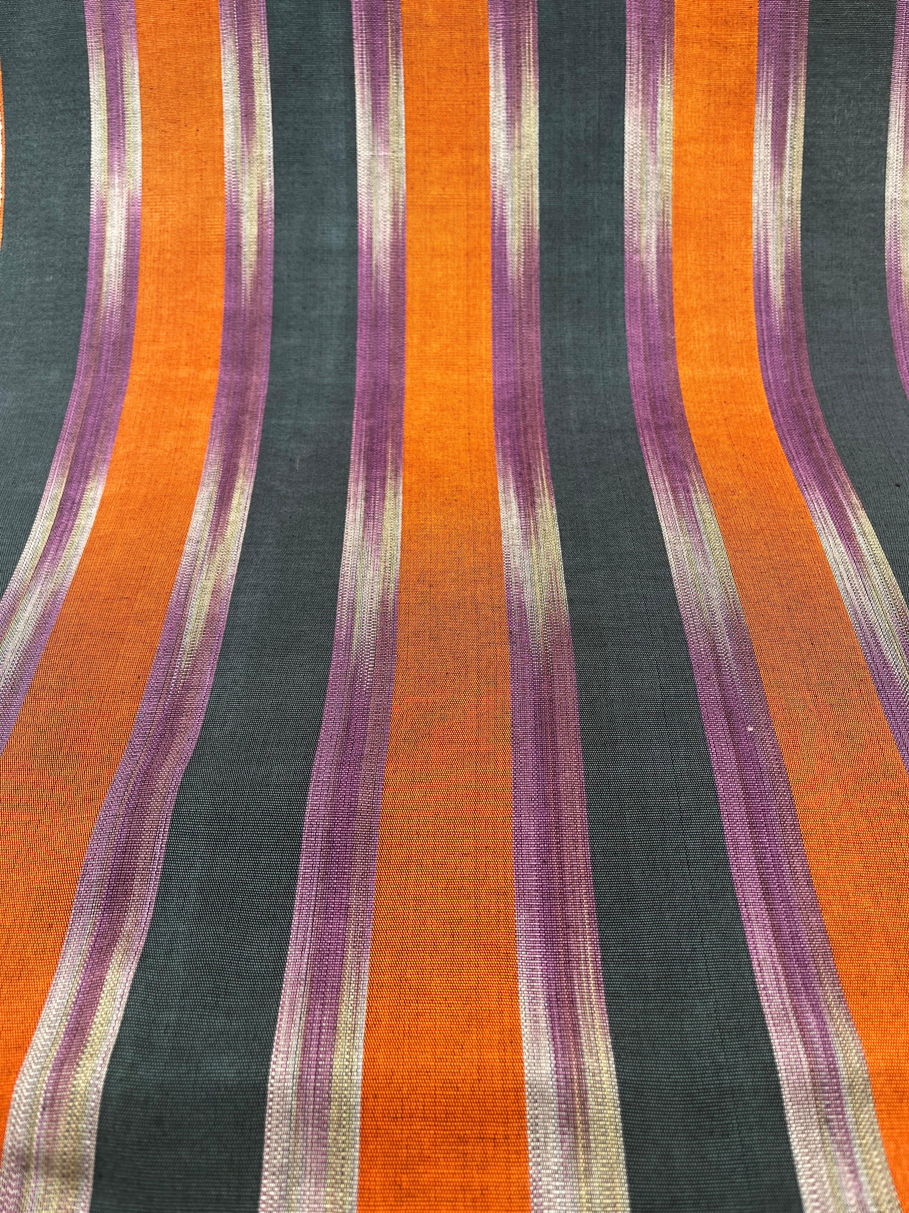 Orange Ikat Striped Home Textile Interior Fabrics