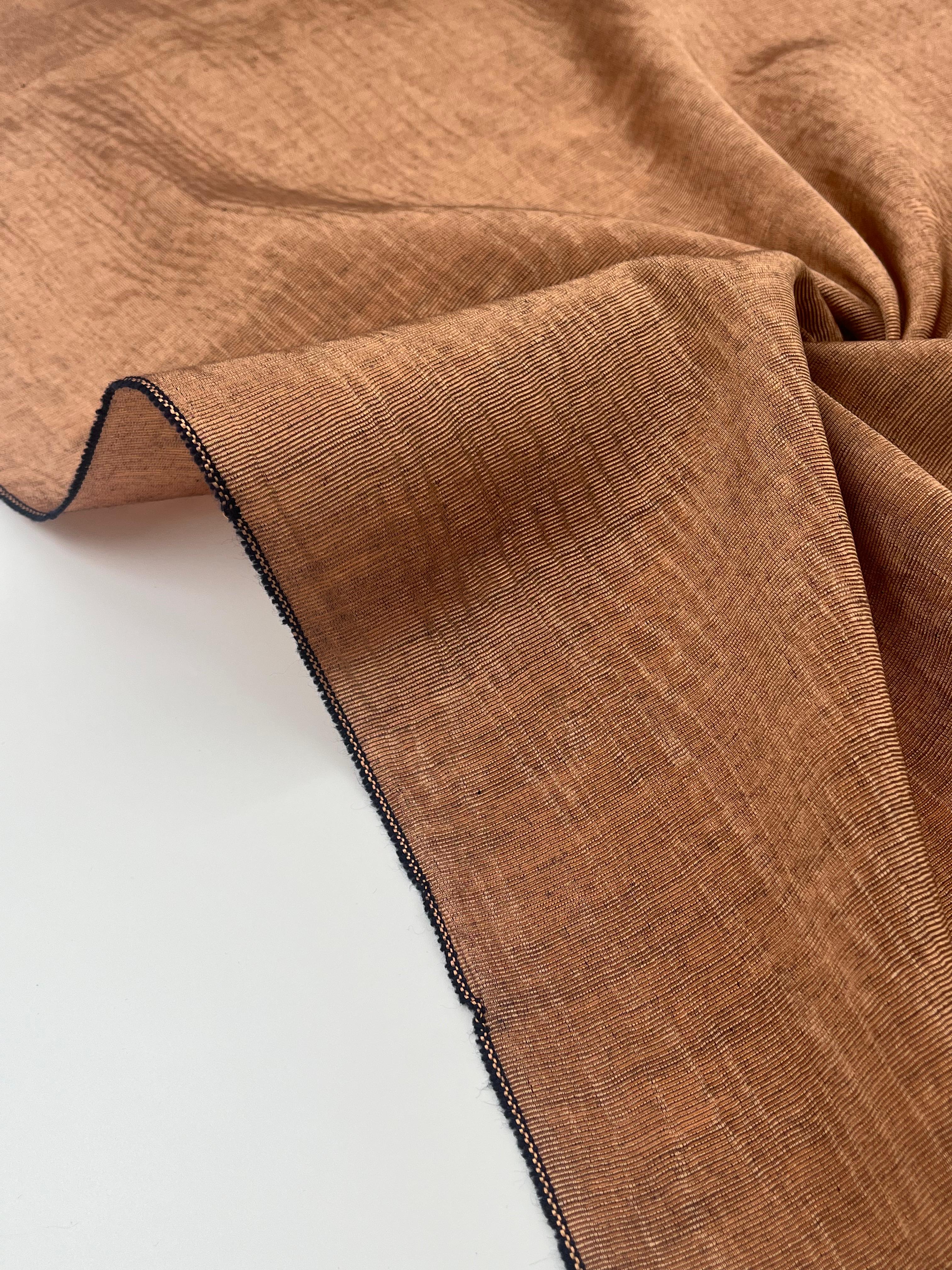 Brown Silk Moire Home Textile Interior Fabrics, Watermark Patterns.