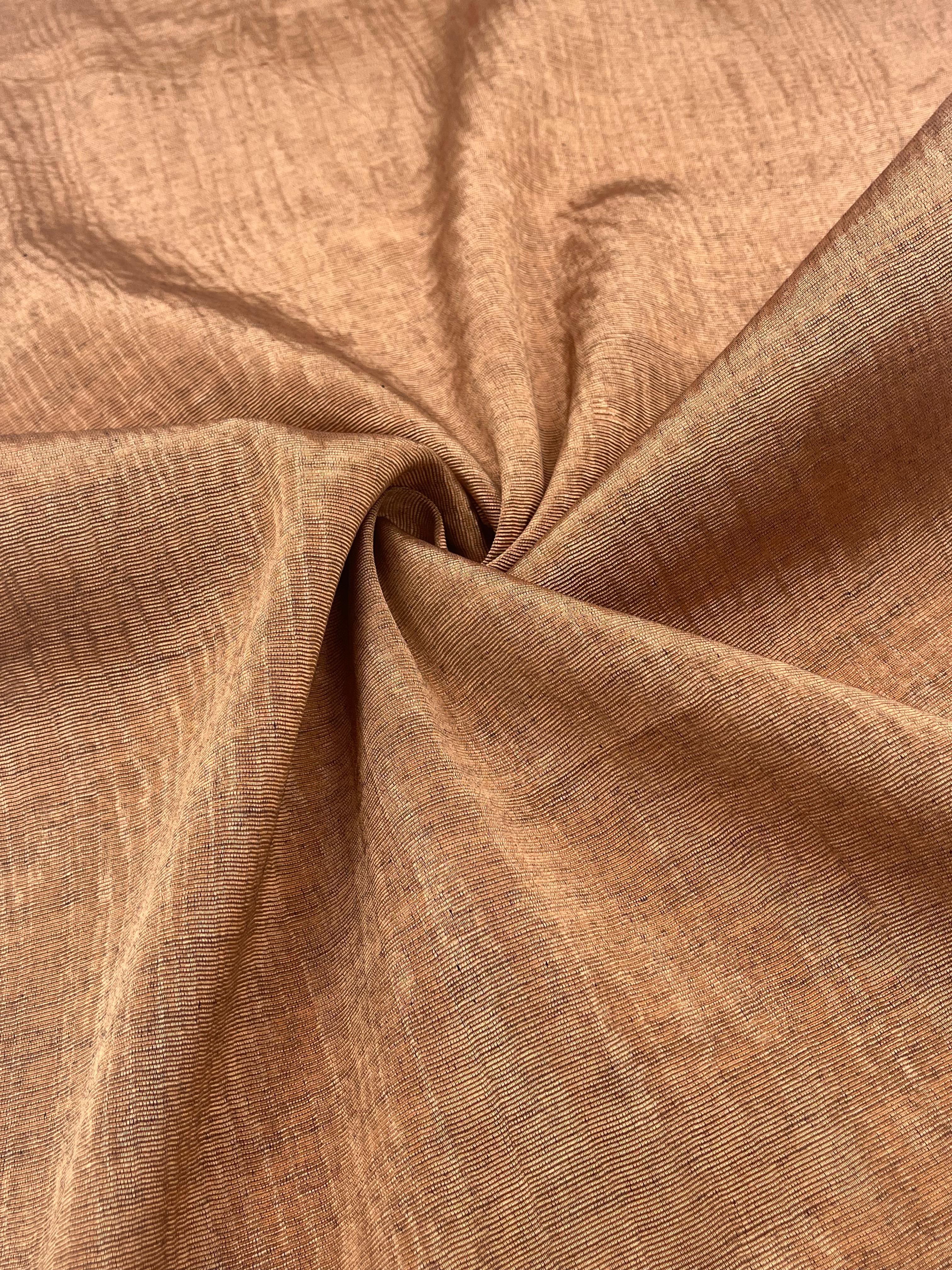Brown Silk Moire Home Textile Interior Fabrics, Watermark Patterns.