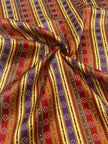 Satin Silk Weave, Ethnic Pattern Home Textile Interior Fabrics, Traditional Syrian Fabrics