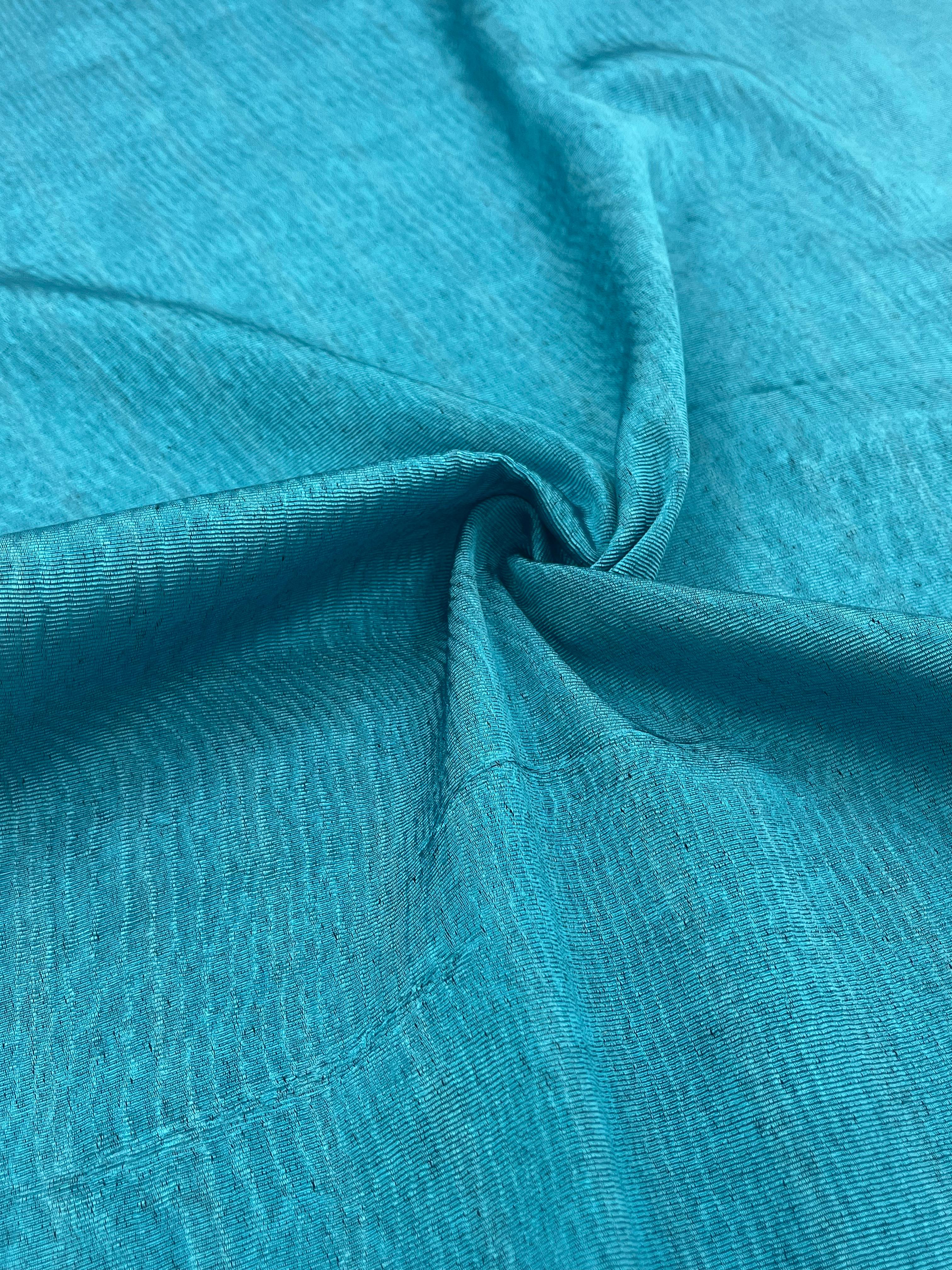 Blue Silk Home Textile Interior Fabrics Watermark Patterns.