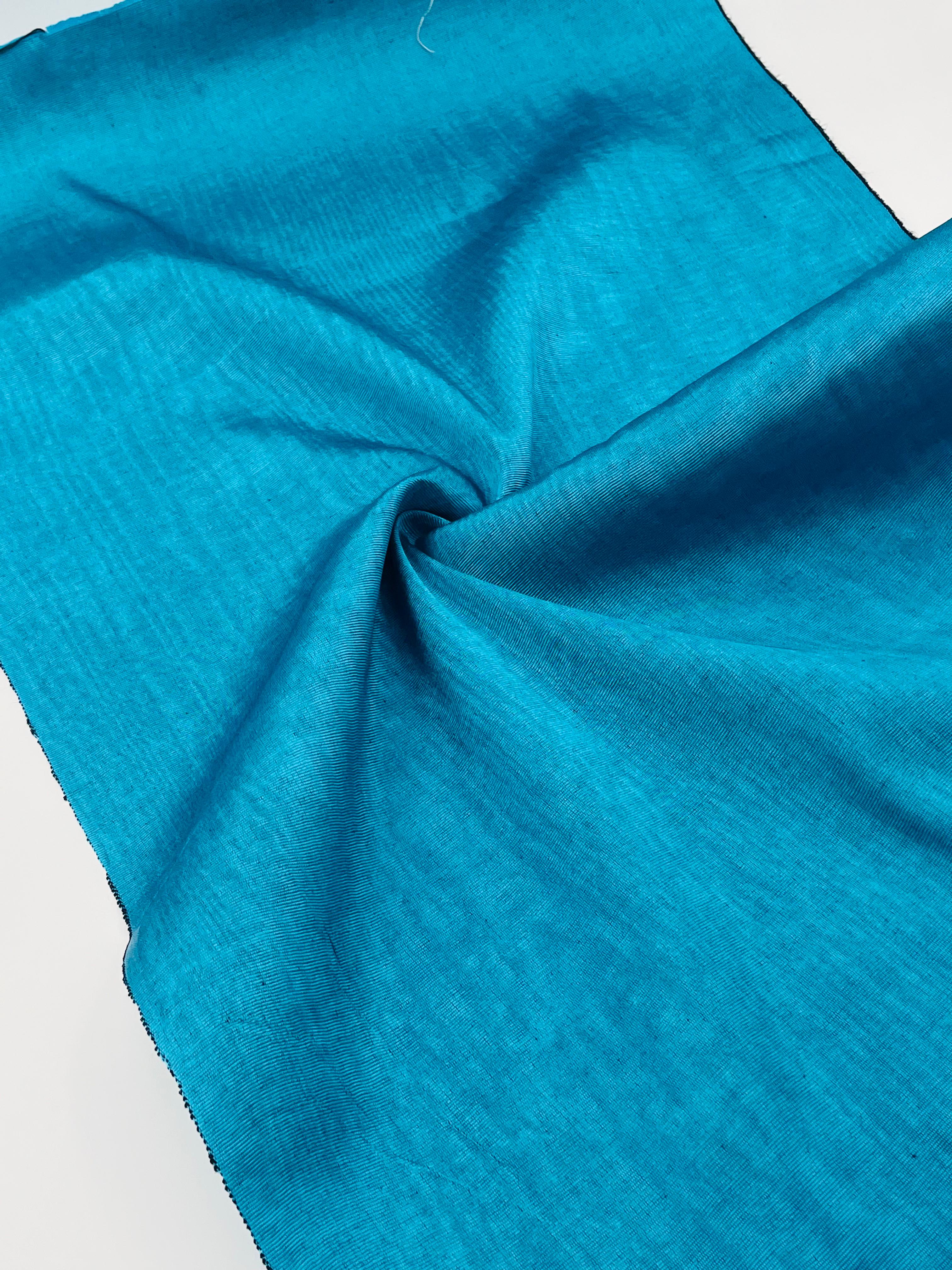 Blue Silk Home Textile Interior Fabrics Watermark Patterns.