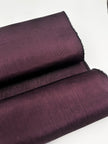 Damson Colour Silk Moire Home Textile Interior Fabrics, Watermark Pattern.