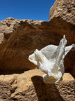 Tissu en lin par cour, tissu en coton biologique, tissus naturels semi-transparents texturés / non blanchis, blanc ivoire.